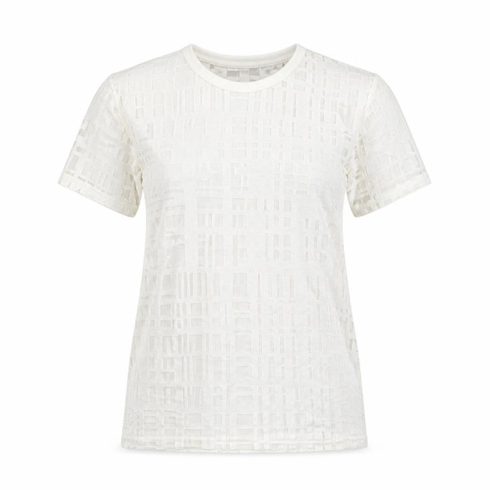 Atmosphere  Womens Beige Check  Basic T-Shirt Size 12