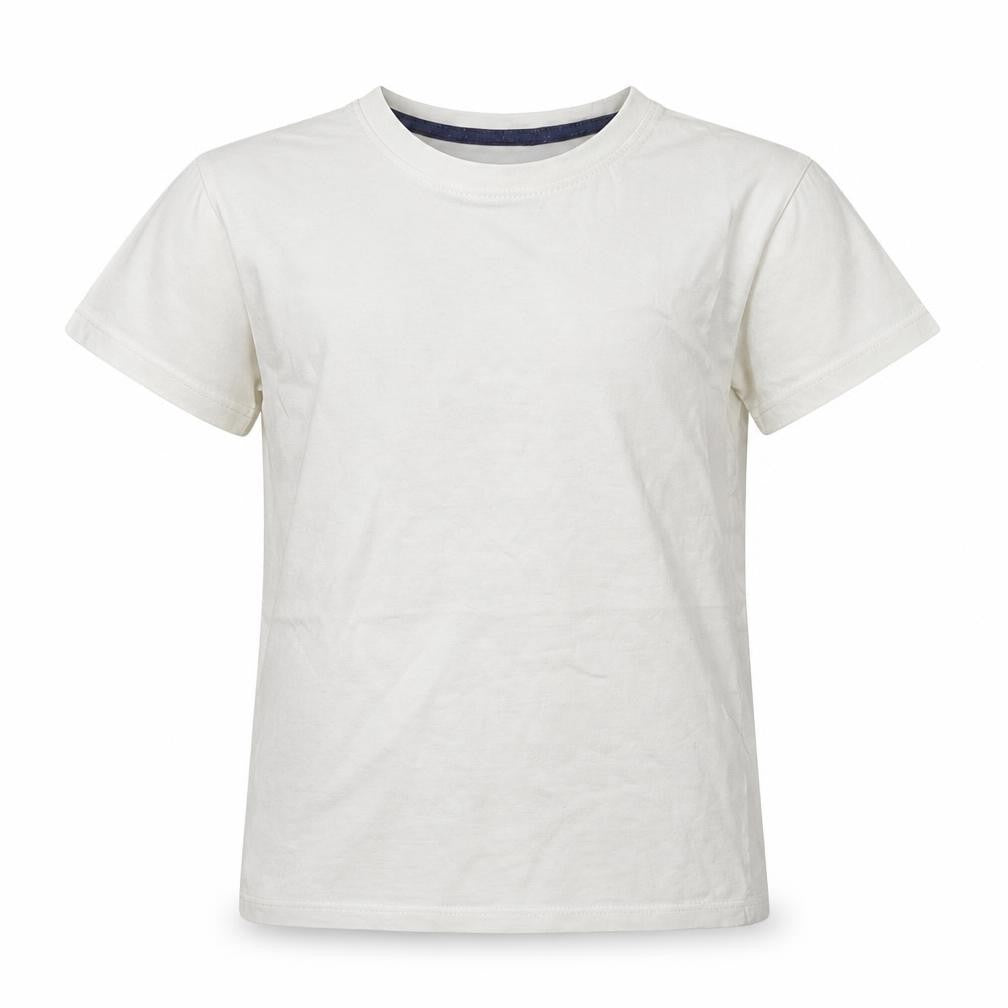 Front view of Demo boys’ white basic t-shirt, size 7-8, years
