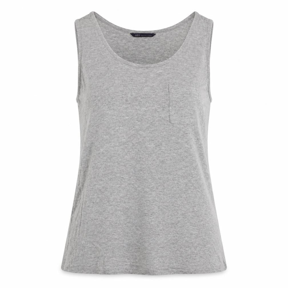 Marks & Spencer Womens Grey   Basic Tank Size 10