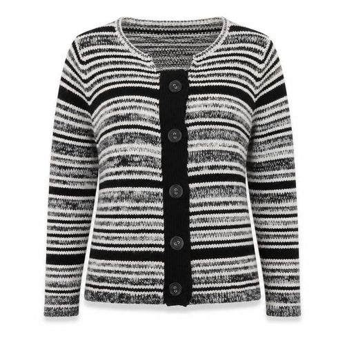 arista Womens Grey Geometric  Cardigan Jumper Size 14