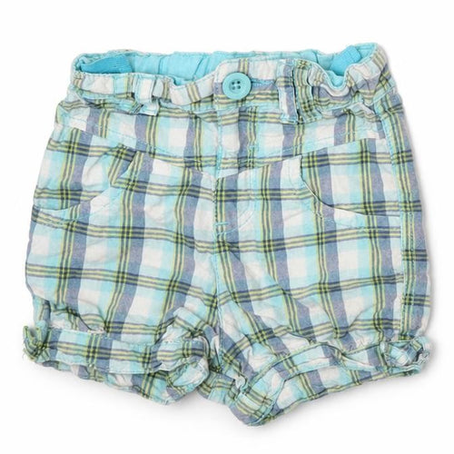 Cherokee Boys Blue Check  Cropped Trousers Size 12-18 Months