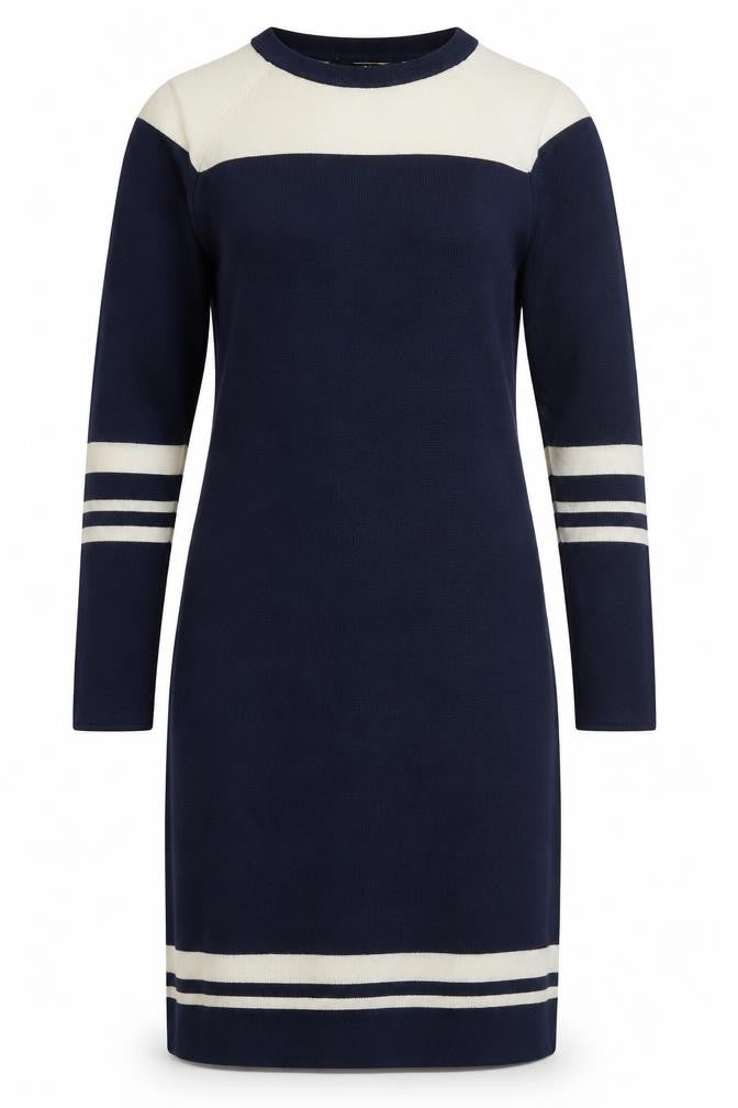 Front view of Very women’s blue a-line, size UK 10