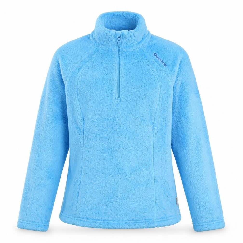 Front view of Quechua women’s blue jumper, size XS