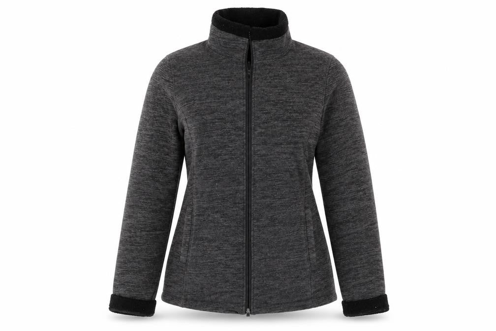 Front view of 32 Degrees women’s grey full zip jumper, size S