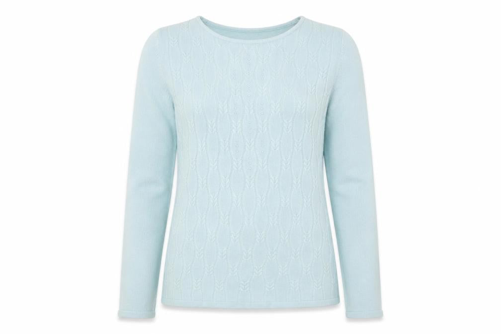 Front view of Anna Rose women’s blue jumper, size L