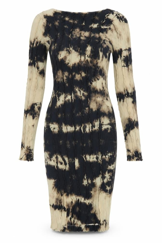 Front view of PRETTYLITTLETHING women’s multicoloured bodycon, size UK 6