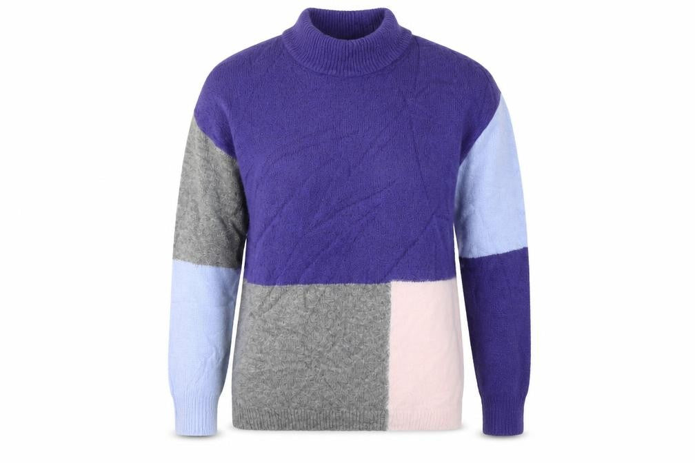 Front view of Marks & Spencer women’s blue jumper, size S