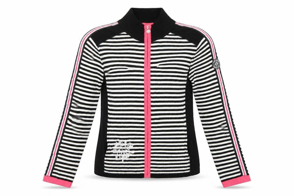 Front view of XDS women’s multicoloured full zip jumper, size S