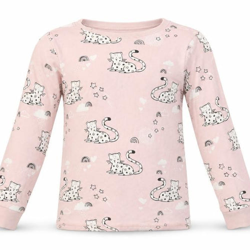 NEXT Girls Pink   Top Pyjama Top Size 5-6 Years  - Cat Print
