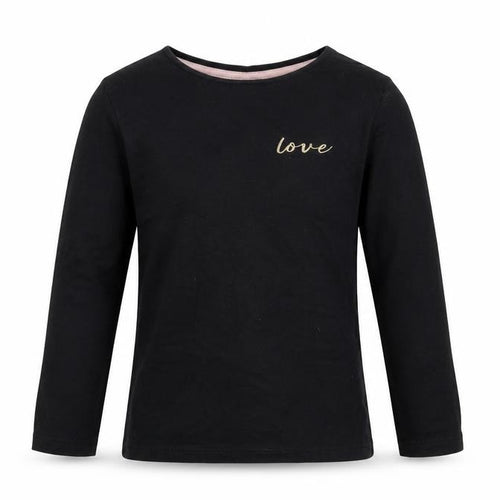 F&F Girls Black   Basic T-Shirt Size 5-6 Years  - Love