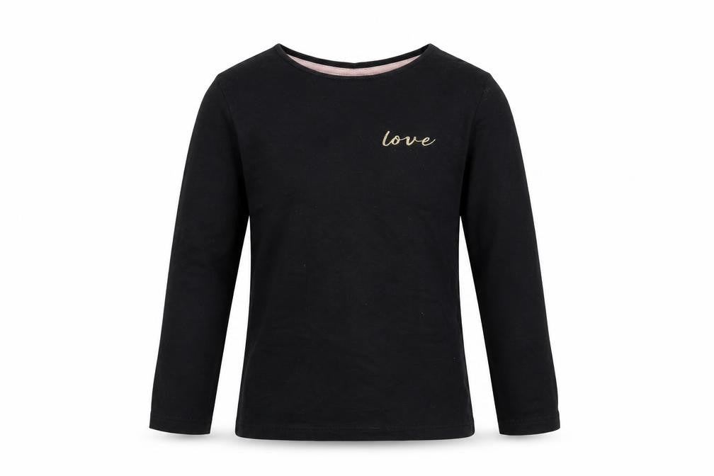 F&F Girls Black   Basic T-Shirt Size 5-6 Years  - Love