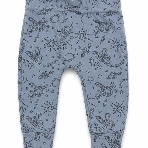 George Baby Blue Geometric  Jogger Trousers Size 3-6 Months