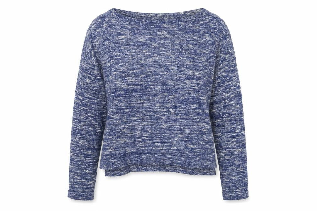Front view of H&M women’s blue jumper, size XS