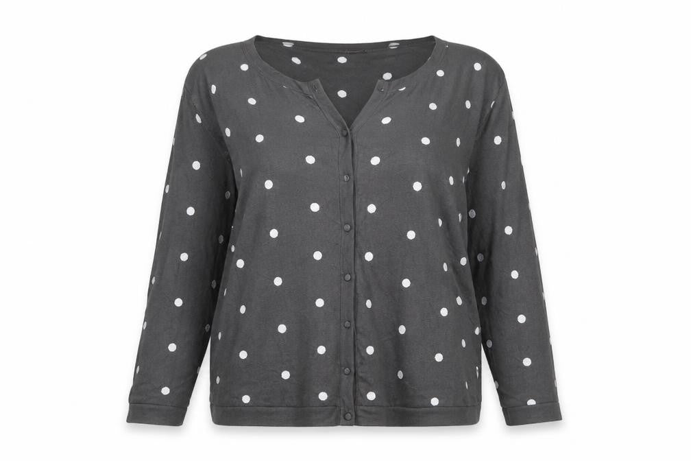 Ann Harvey Womens Grey Polka Dot  Cardigan Jumper Size S
