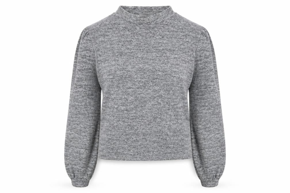 Front view of New Look women’s grey jumper, size S