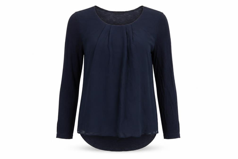 Front view of Ann Taylor women’s black basic t-shirt, size XS