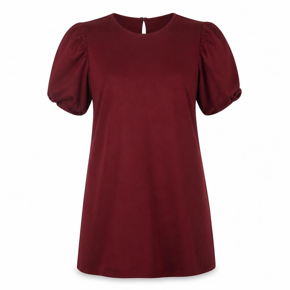 Front view of New Look women’s red a-line, size UK 12