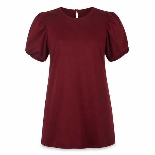 Front view of New Look women’s red a-line, size UK 12