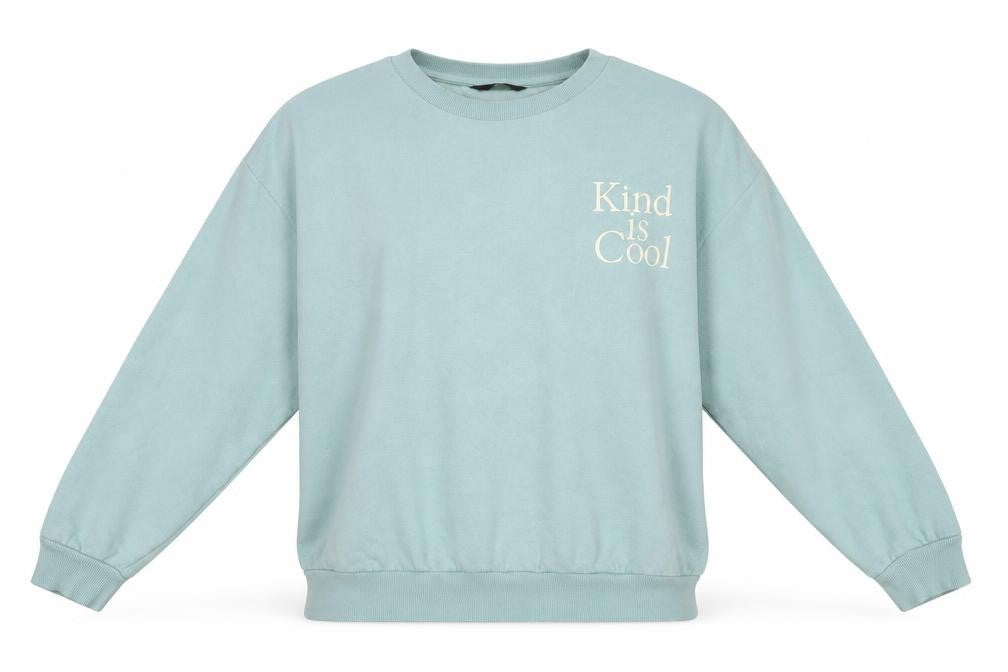 Front view of George women’s blue jumper, size L, - cool is kind