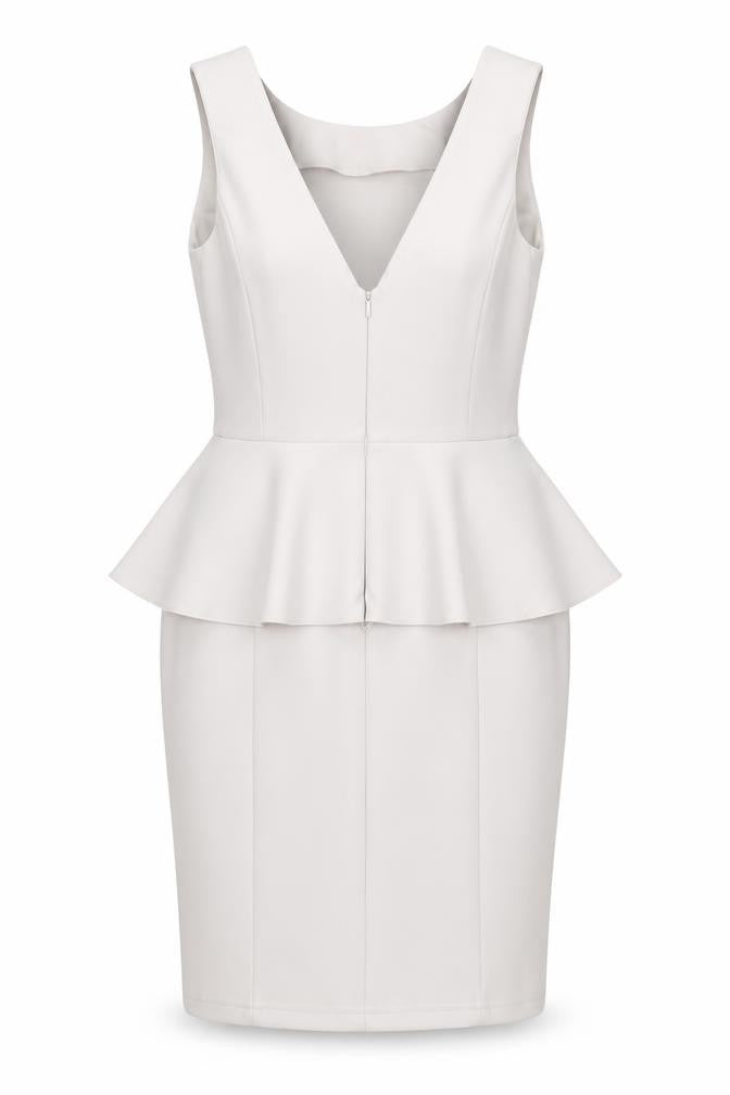 Front view of Topshop women’s white sheath, size UK 10