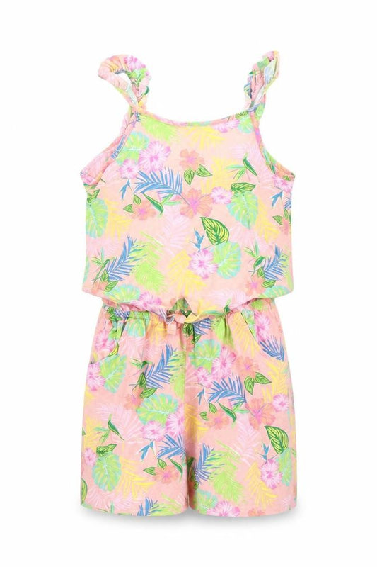 I Love Girls Wear Girls Pink Floral  Playsuit One-Piece Size 12 Years