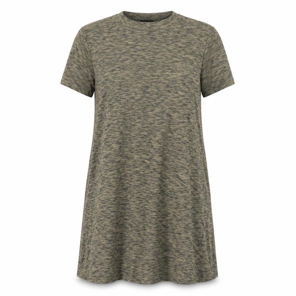 Front view of New Look women’s green herringbone shift, size UK 16