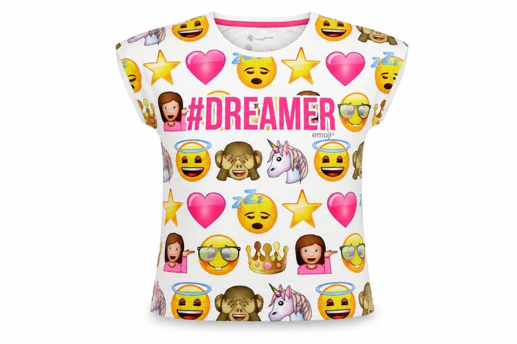 Front view of character.com girls’ multicoloured geometric basic t-shirt, size 11-12, years
