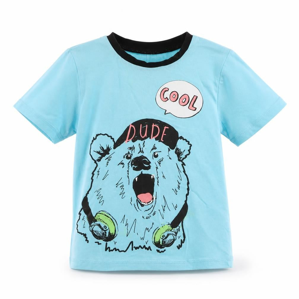 Front view of George boys’ blue basic t-shirt, size 4-5, years