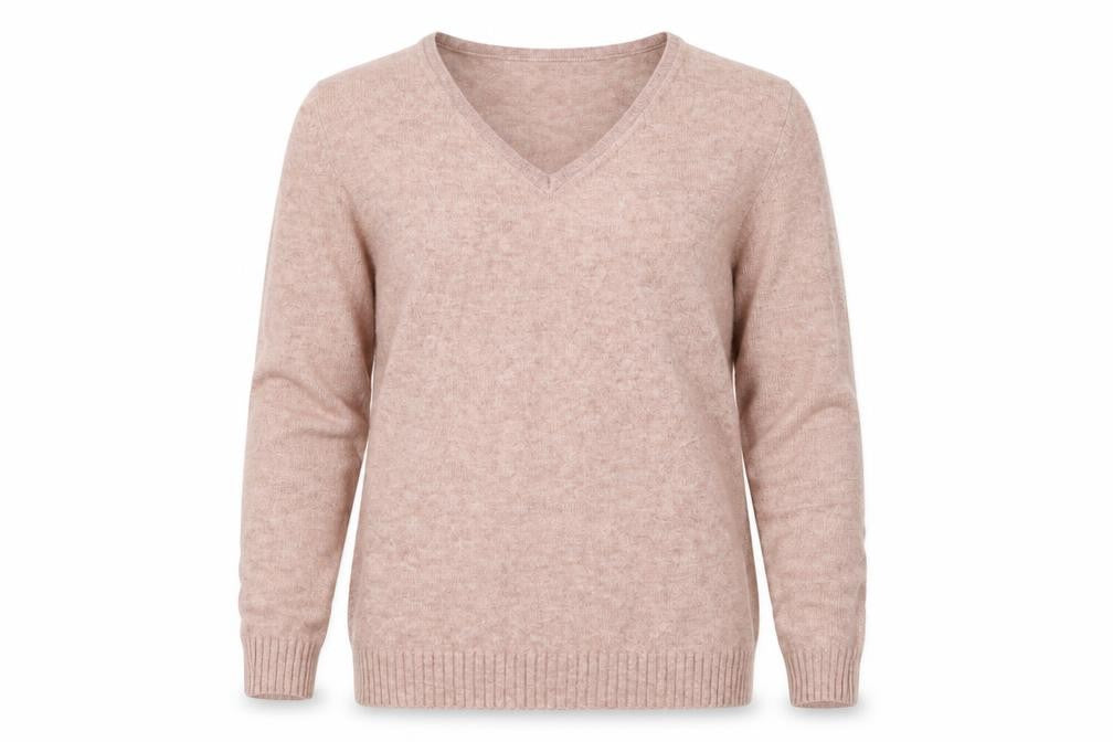 Front view of VILA women’s pink knit jumper, size L