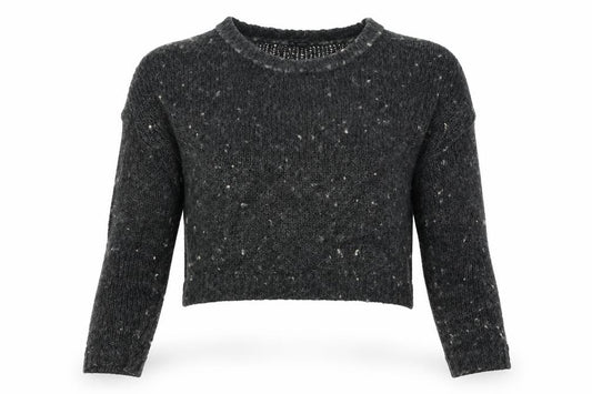 Front view of Divided women’s grey knit jumper, size UK 12