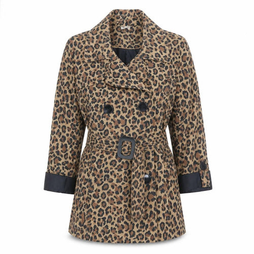 Divided by H&M Womens Multicoloured Animal Print  Overcoat Coat Size 10