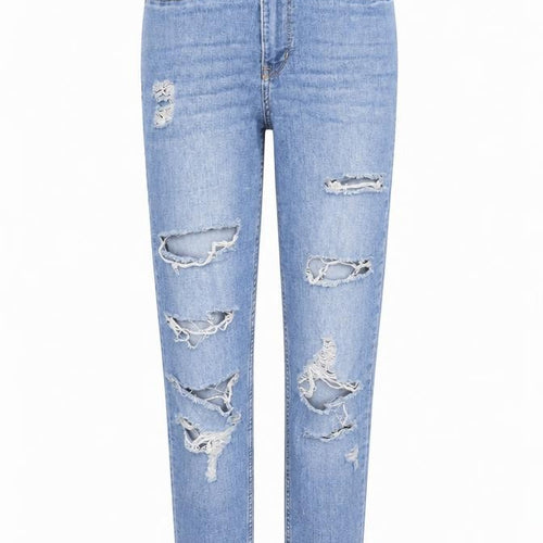 H&M Womens Blue  Denim Straight Jeans Size 10 L27 in