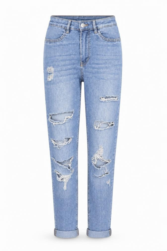 H&M Womens Blue  Denim Straight Jeans Size 10 L27 in