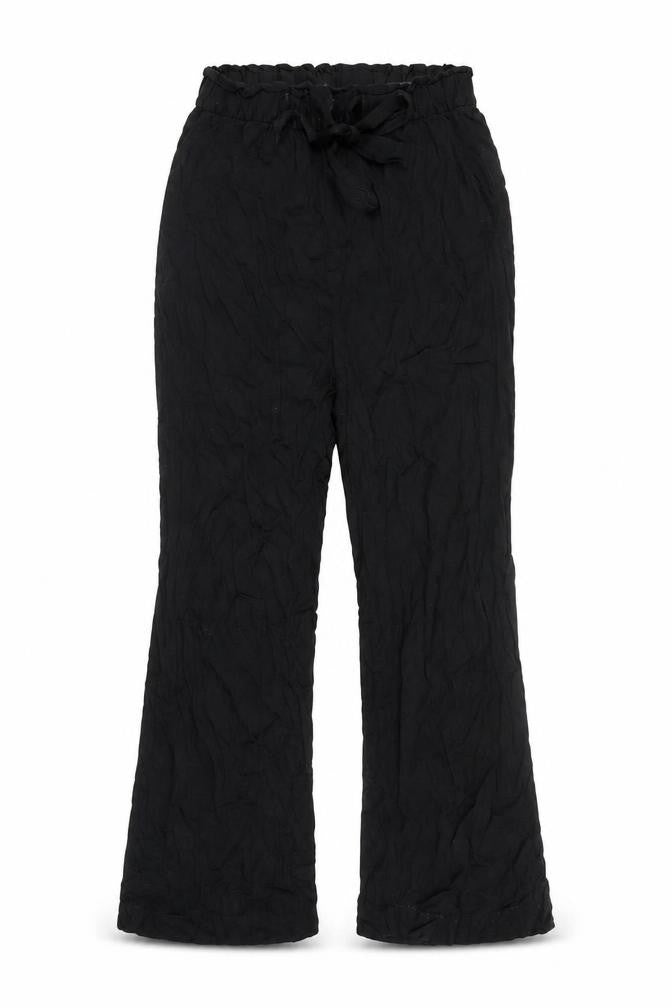 Front view of H&M women’s black capri trousers, size UK 10, 27-inch leg