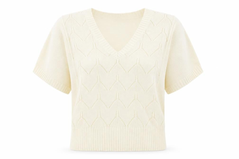 Front view of Coecis women’s ivory jumper, size L