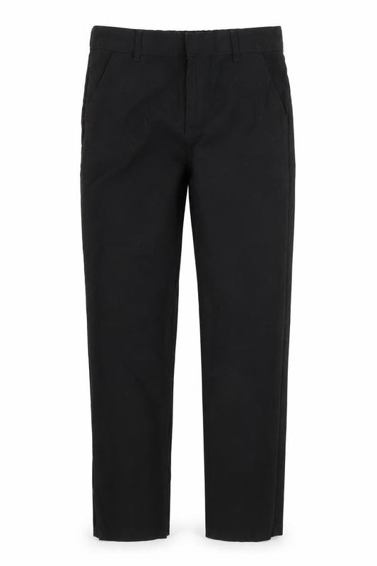 Front view of F&F boys’ black dress pants trousers, size 9-10, years