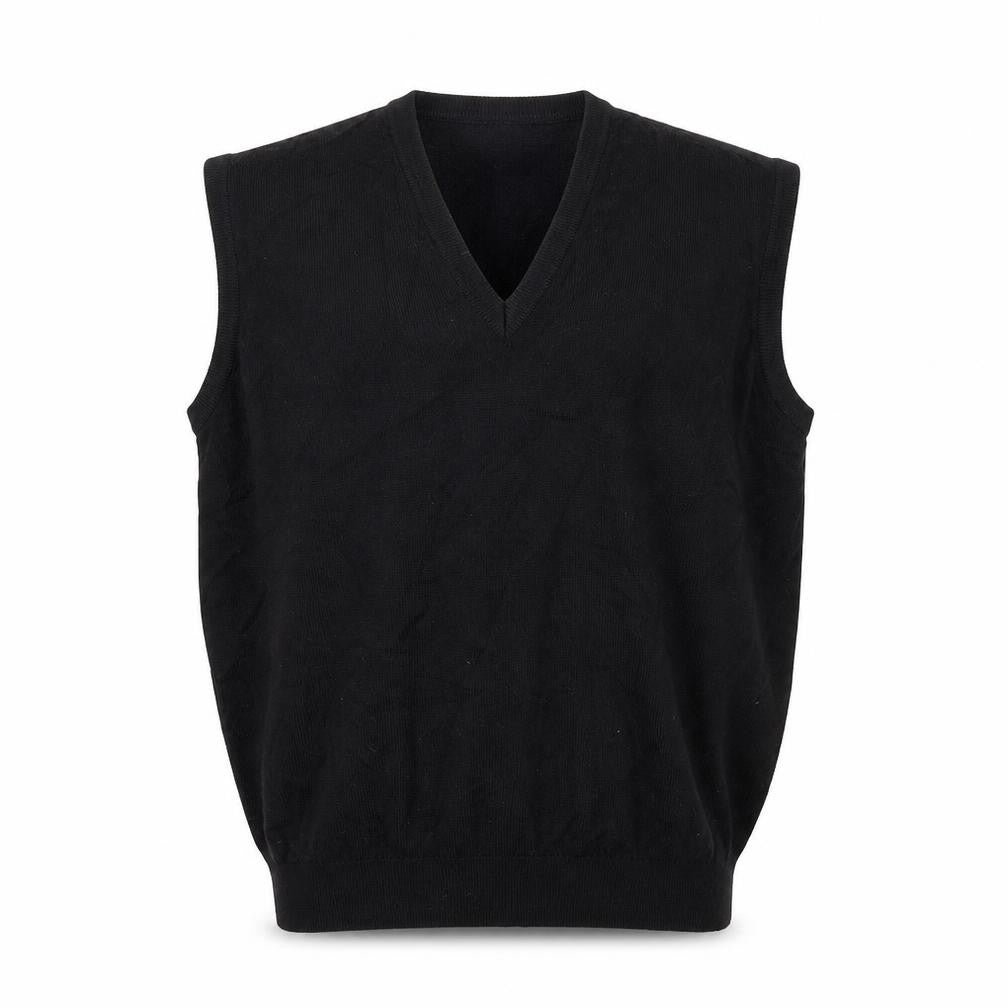 Front view of St Michael men’s black pullover sweatshirt, size S