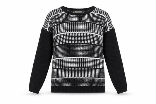 Front view of Matalan women’s multicoloured argyle/diamond jumper, size UK 10