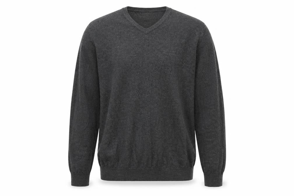 Front view of Zara men’s grey jumper, size M