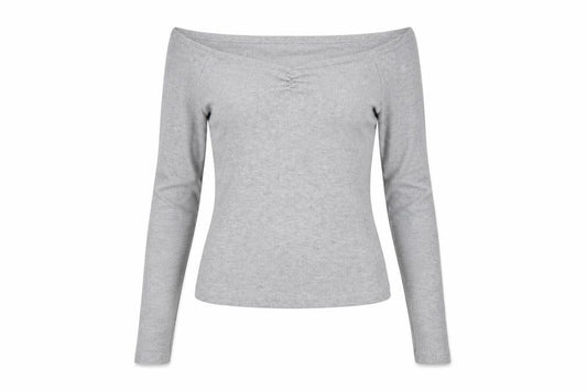 Front view of Primark women’s grey basic blouse, size S