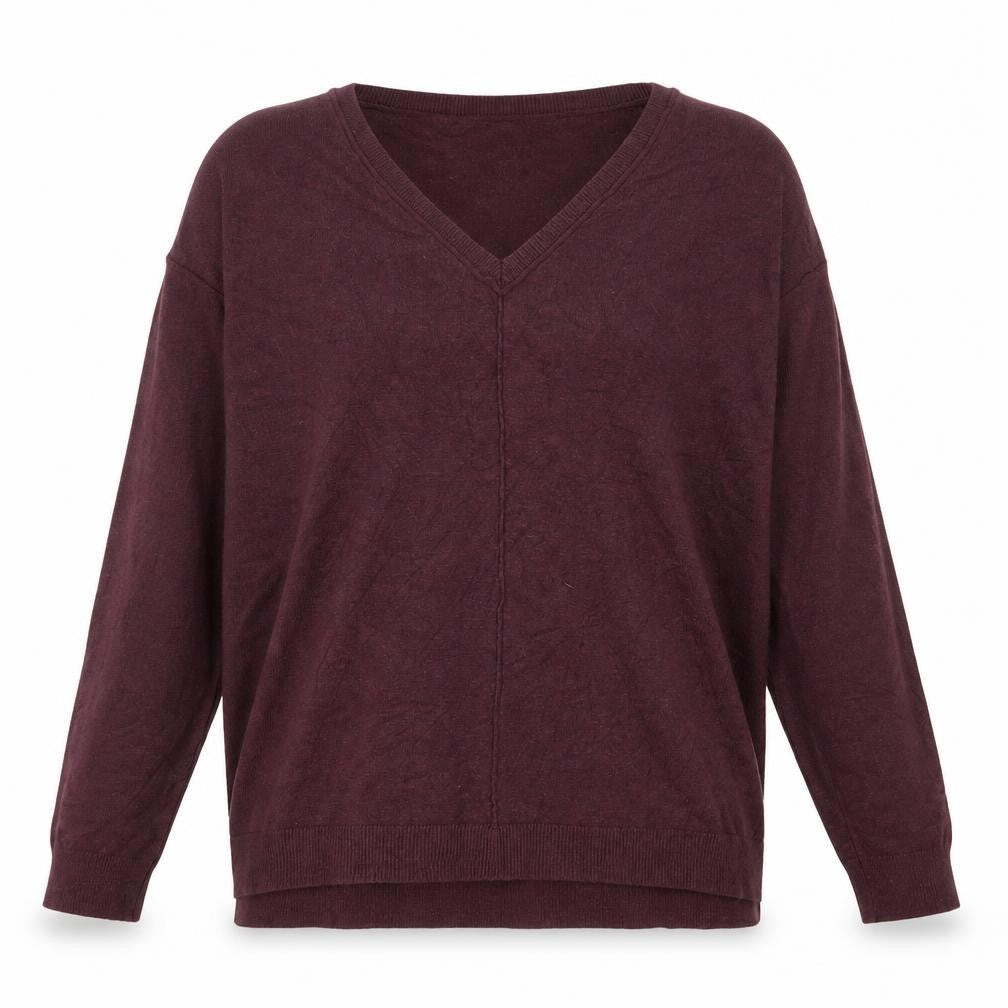 Front view of Papaya men’s purple jumper, size M