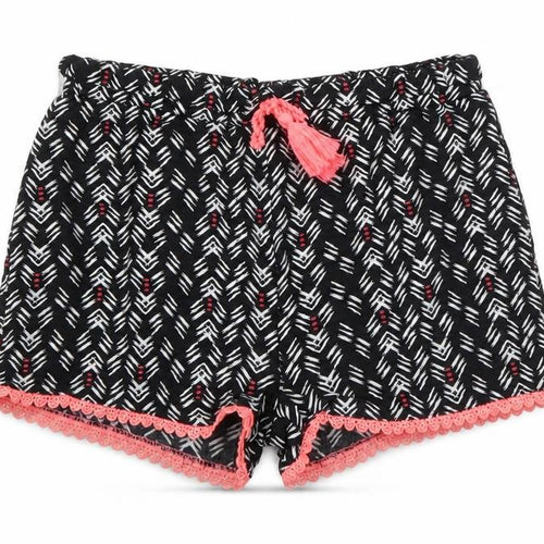 Primark Girls Black Striped  Bermuda Shorts Size 6 Years