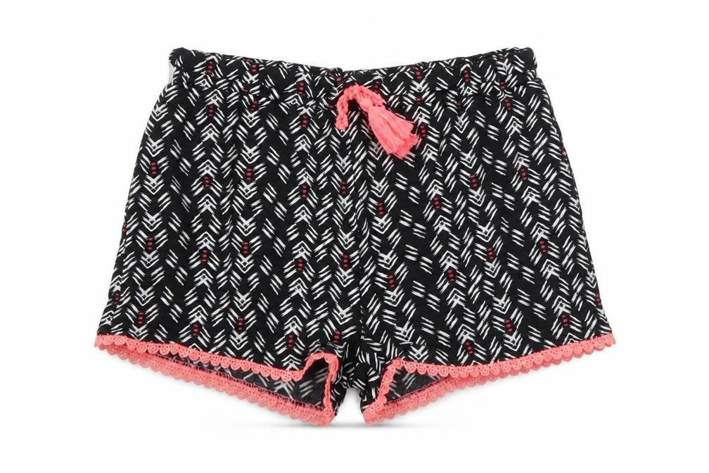 Primark Girls Black Striped  Bermuda Shorts Size 6 Years