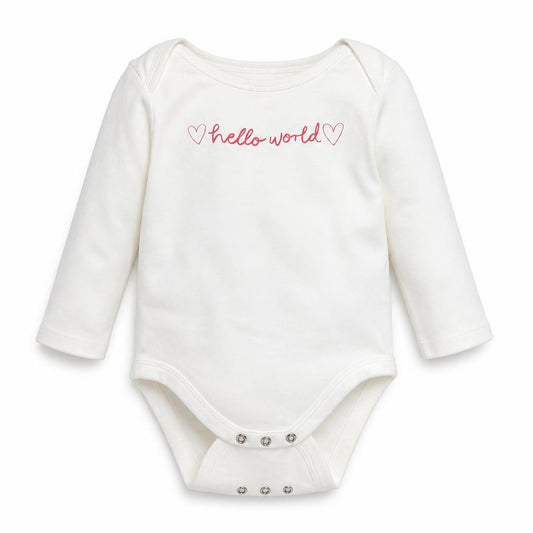 Front view of George Baby White Babygrow One-Piece, size 9-12, Months