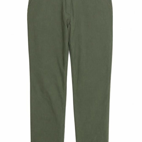 Preworn Womens Green Houndstooth  Trousers  Size L L28 in