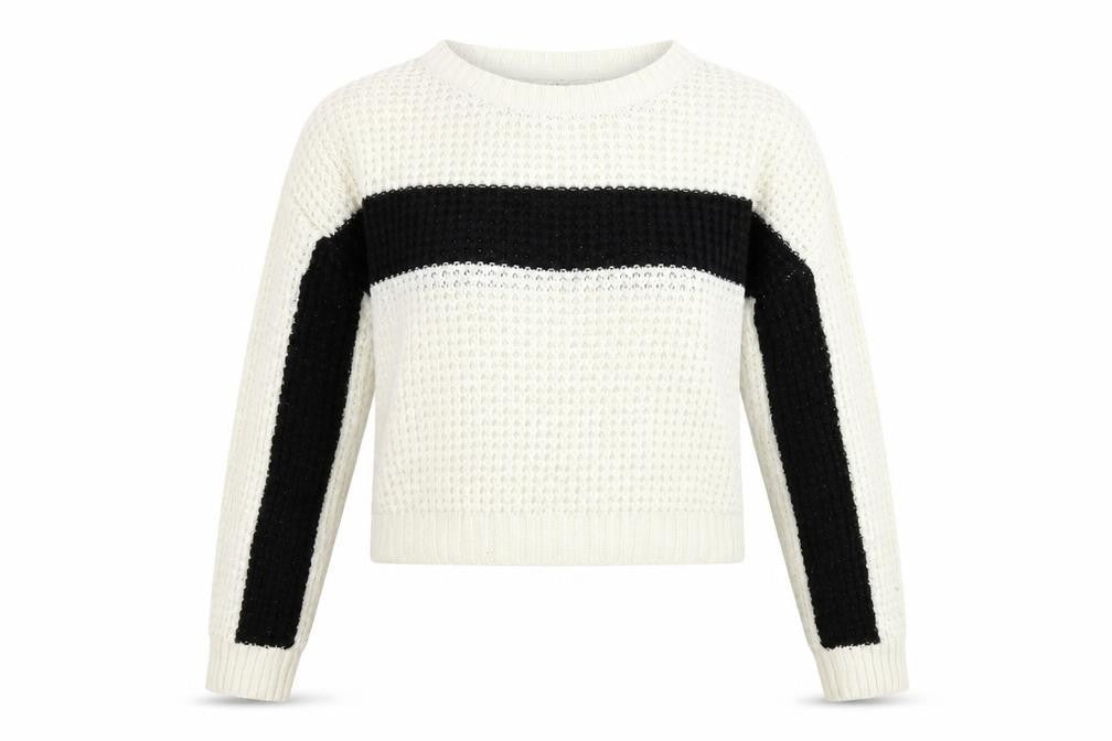 Front view of Topshop women’s ivory jumper, size UK 8
