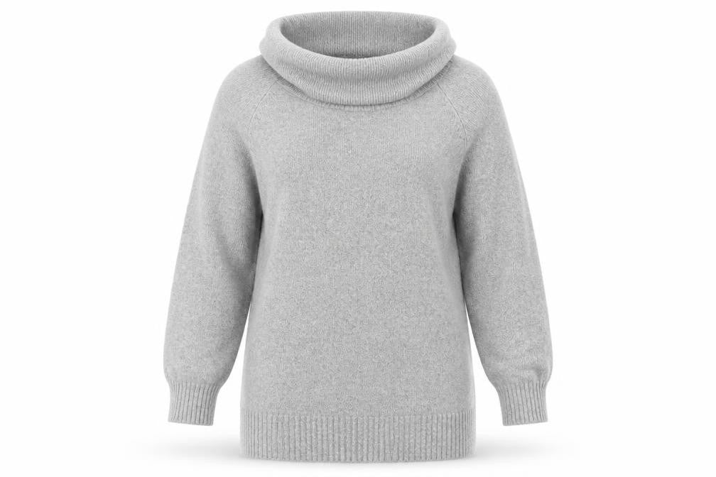 Front view of H&M women’s grey jumper, size M