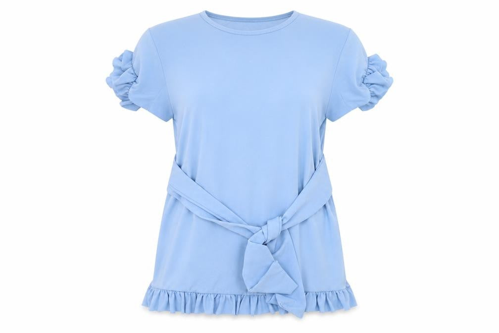 I SAW IT FIRST Womens Blue   Basic Blouse Size 10