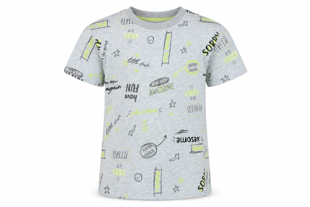 Front view of George boys’ grey spotted basic t-shirt, size 2-3, years