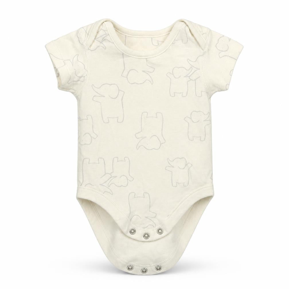 M&S Baby White Animal Print  Leotard One-Piece Size 0-3 Months